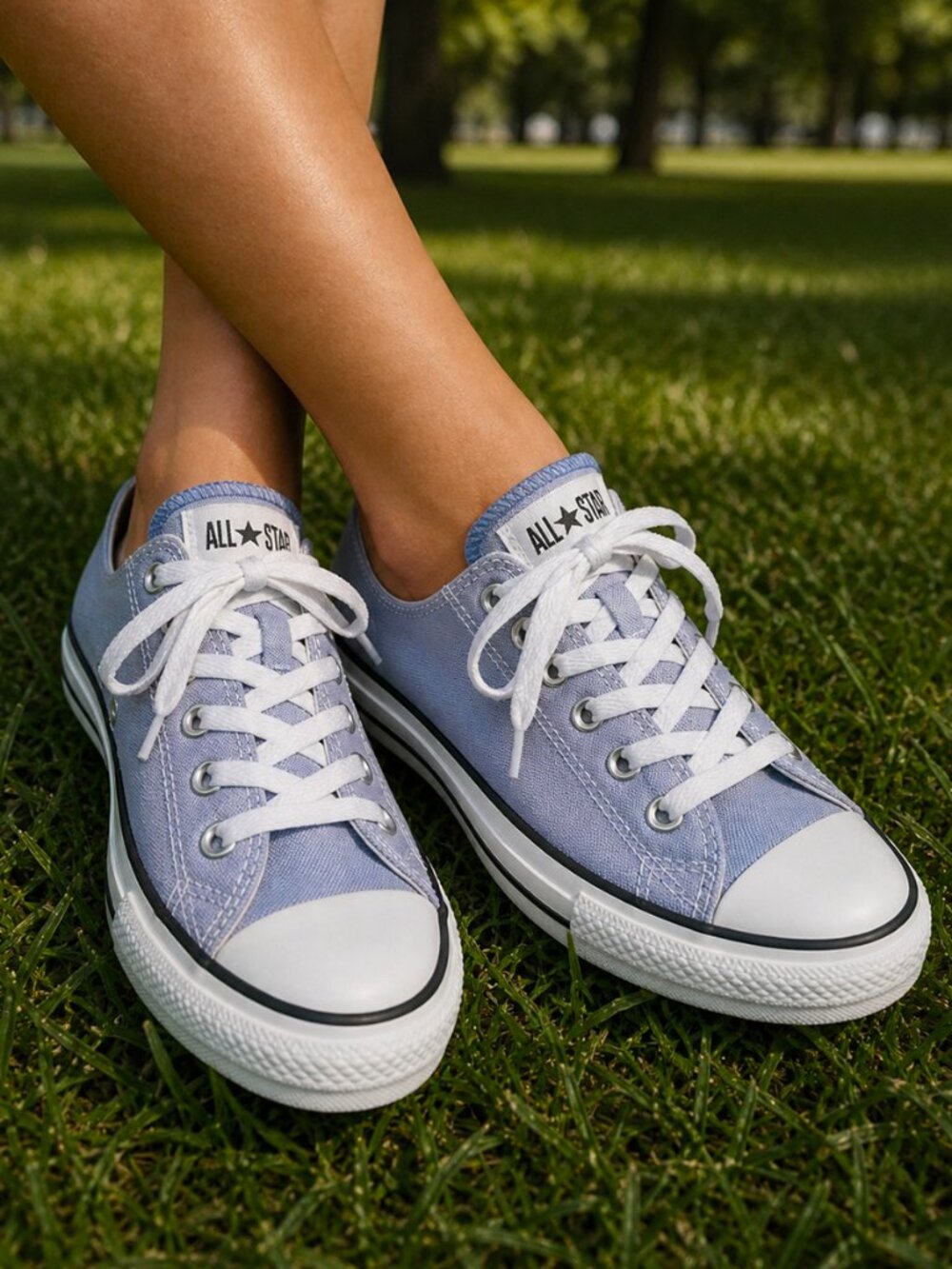 Converse All Star Ortholite Light Purple Low Top Canvas Sneakers Women 9.5
